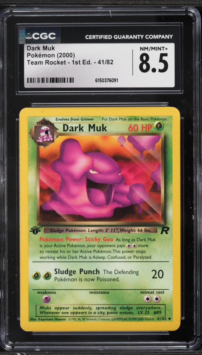 2000 Pokemon Team Rocket 1st Edition Dark Muk #41 CGC 8.5 NM-MT+