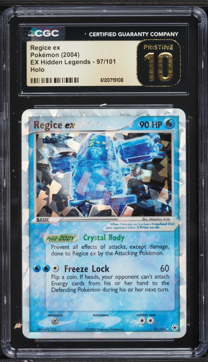 2004 Pokemon EX Hidden Legends Holo Regice ex #97 CGC 10 PRISTINE