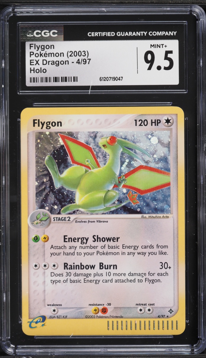 2003 Pokemon EX Dragon Holo Flygon #4 CGC 9.5 MINT+