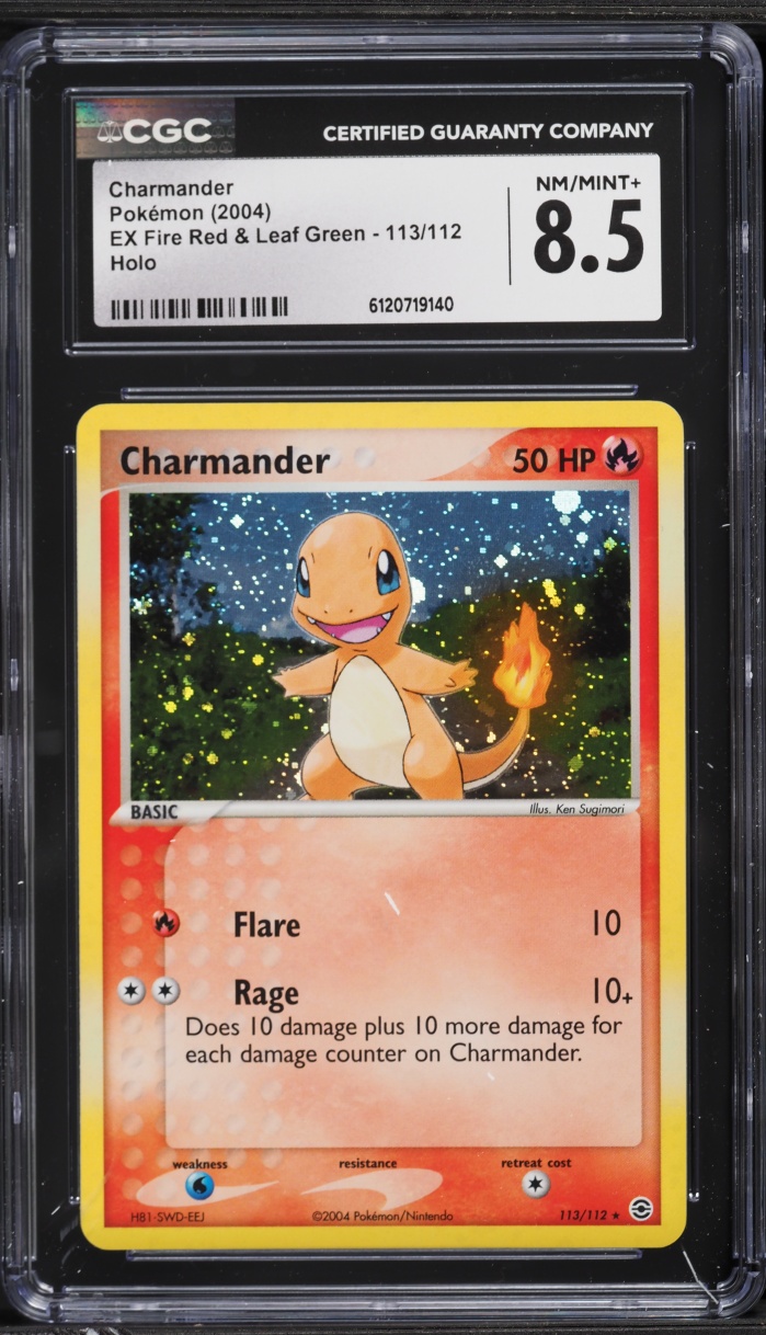 2004 Pokemon EX Fire Red & Leaf Green Holo Charmander #113 CGC 8.5 NM-MT+