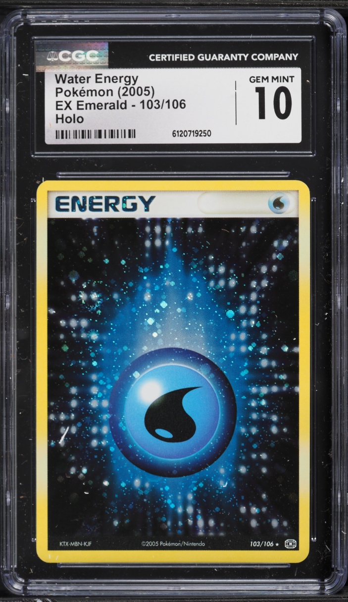 2005 Pokemon EX Emerald Holo Water Energy #103 CGC 10 GEM MINT