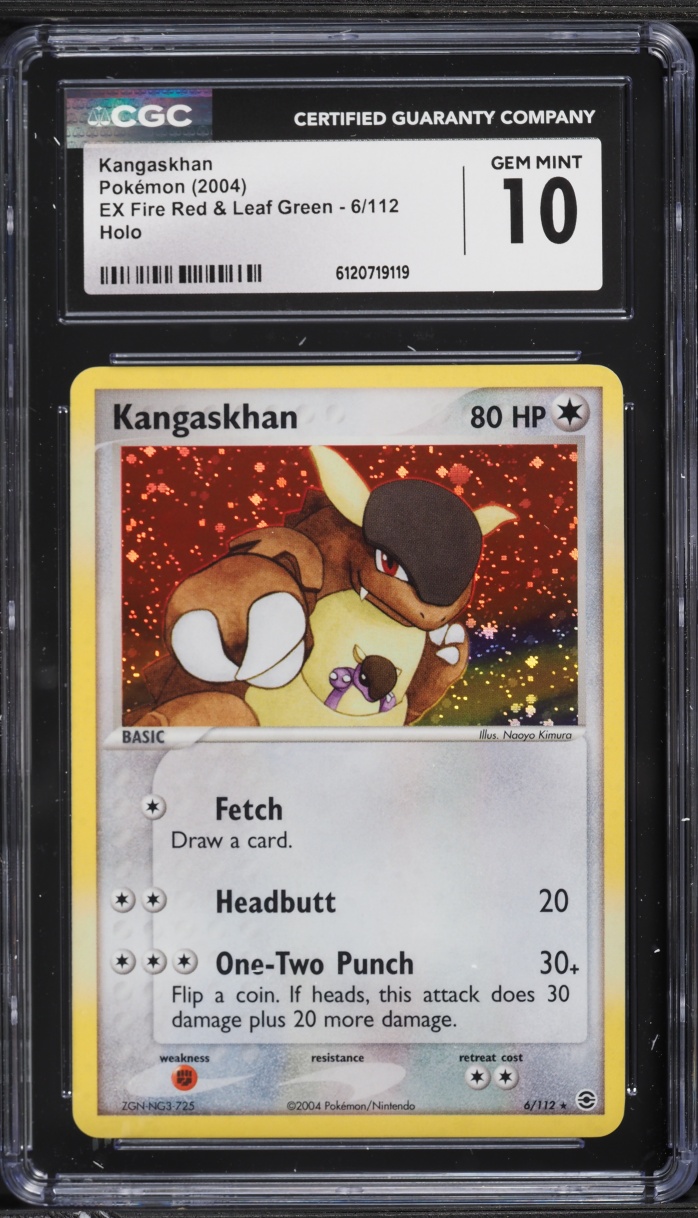 2004 Pokemon EX Fire Red & Leaf Green Holo Kangaskhan #6 CGC 10 GEM MINT
