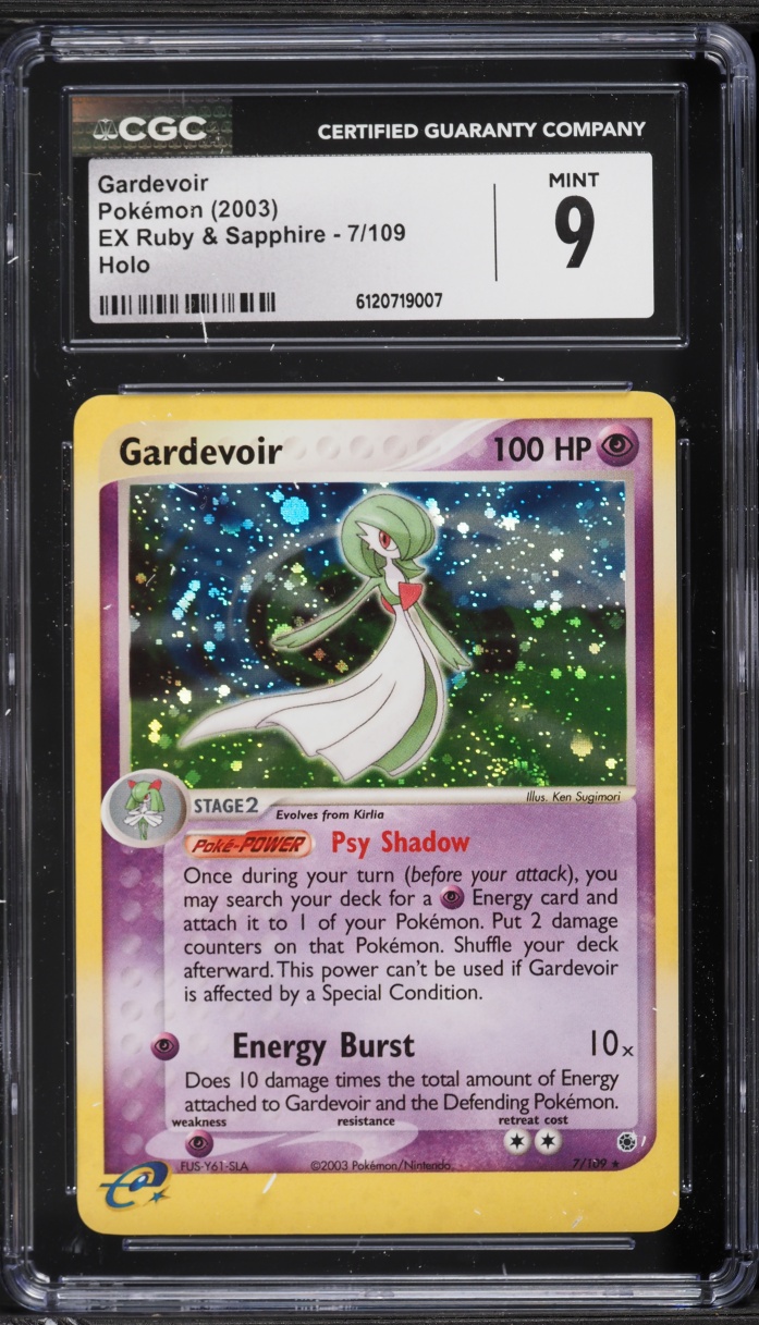 2003 Pokemon EX Ruby & Sapphire Holo Gardevoir #7 CGC 9 MINT