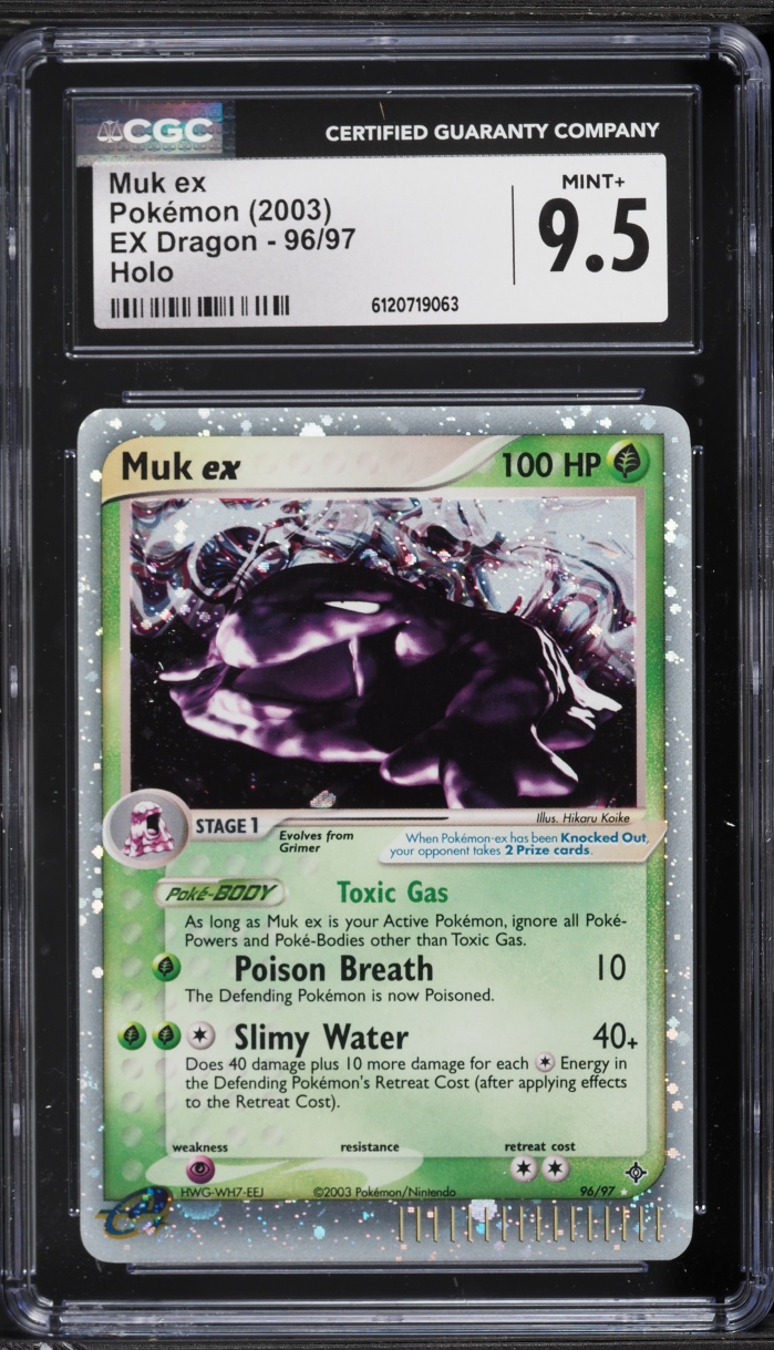 2003 Pokemon EX Dragon Holo Muk ex #96 CGC 9.5 MINT+