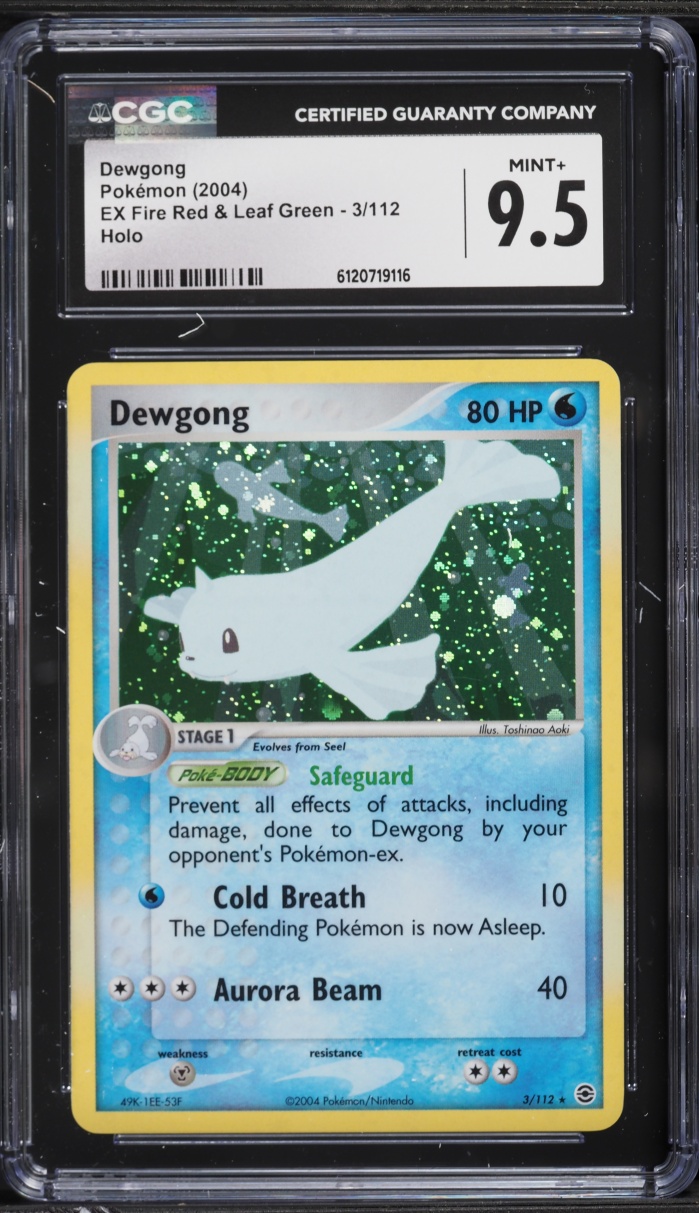 2004 Pokemon EX Fire Red & Leaf Green Holo Dewgong #3 CGC 9.5 MINT+