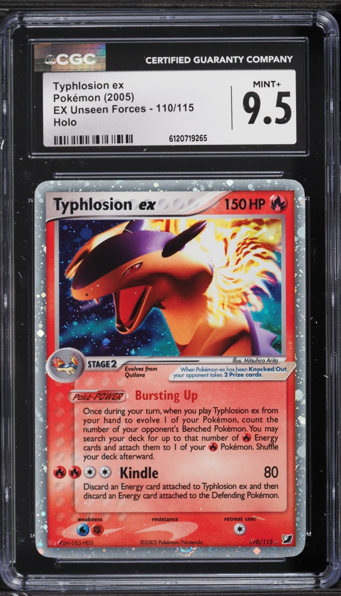 2005 Pokemon EX Unseen Forces Holo Typhlosion ex #110 CGC 9.5 MINT+