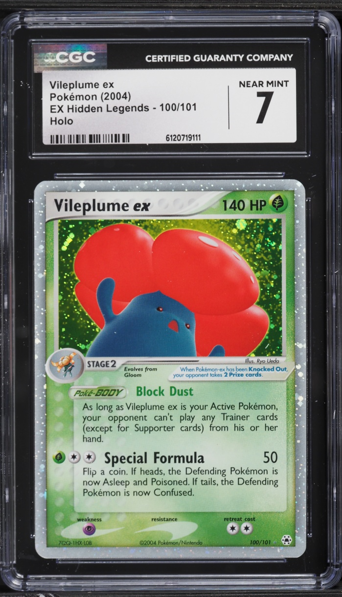 2004 Pokemon EX Hidden Legends Holo Vileplume ex #100 CGC 7 NRMT