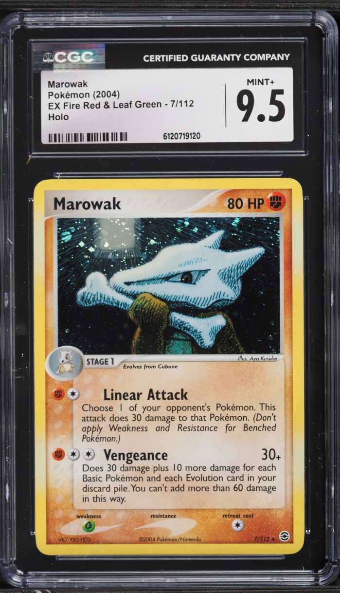 2004 Pokemon EX Fire Red & Leaf Green Holo Marowak #7 CGC 9.5 MINT+