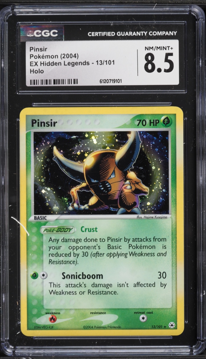 2004 Pokemon EX Hidden Legends Holo Pinsir #13 CGC 8.5 NM-MT+