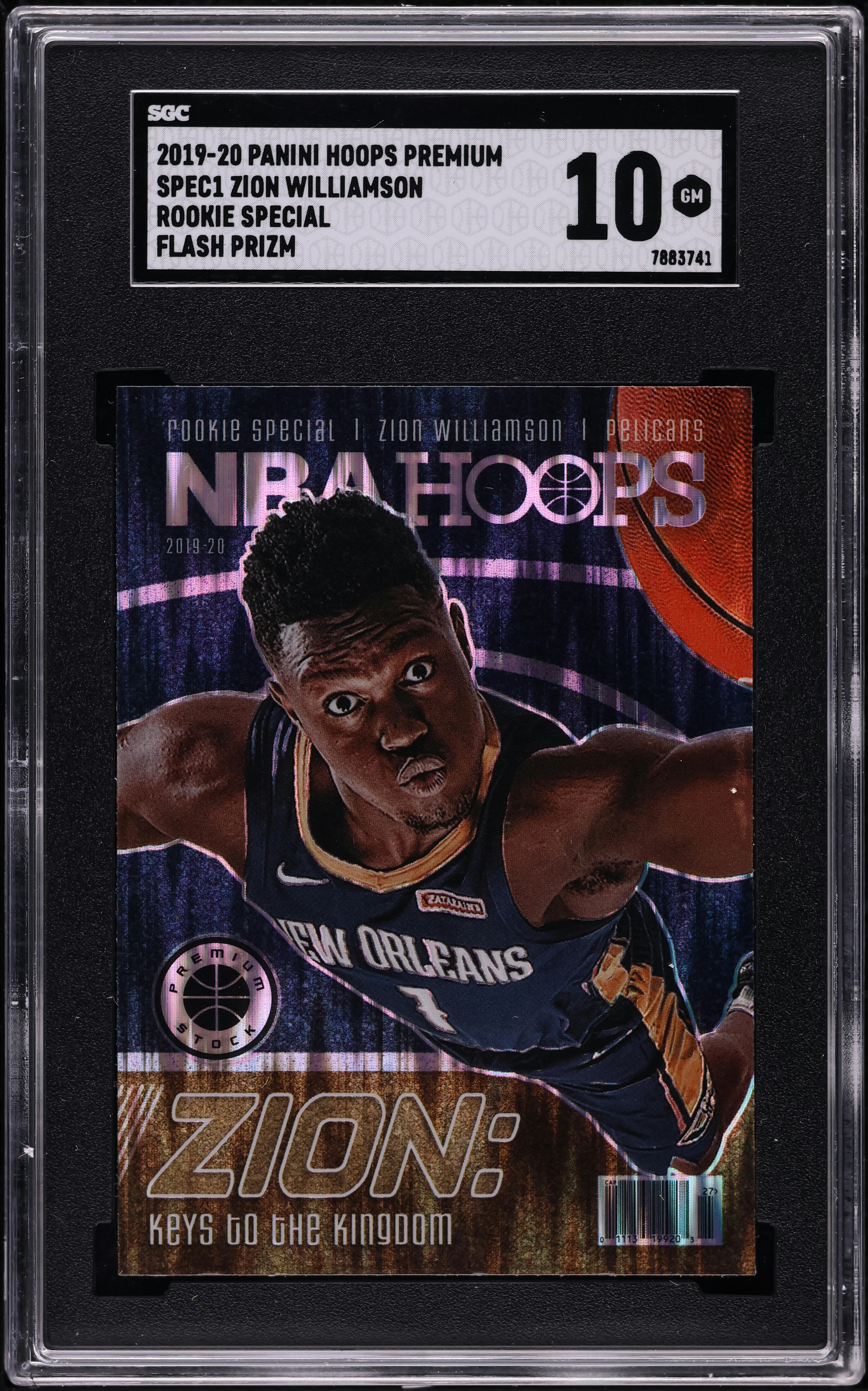 2019 Panini Hoops Premium Stock Flash Prizm Zion Williamson