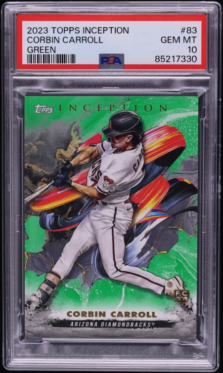 2023 Topps Inception Green Corbin Carroll ROOKIE #83 PSA 10 GEM MINT