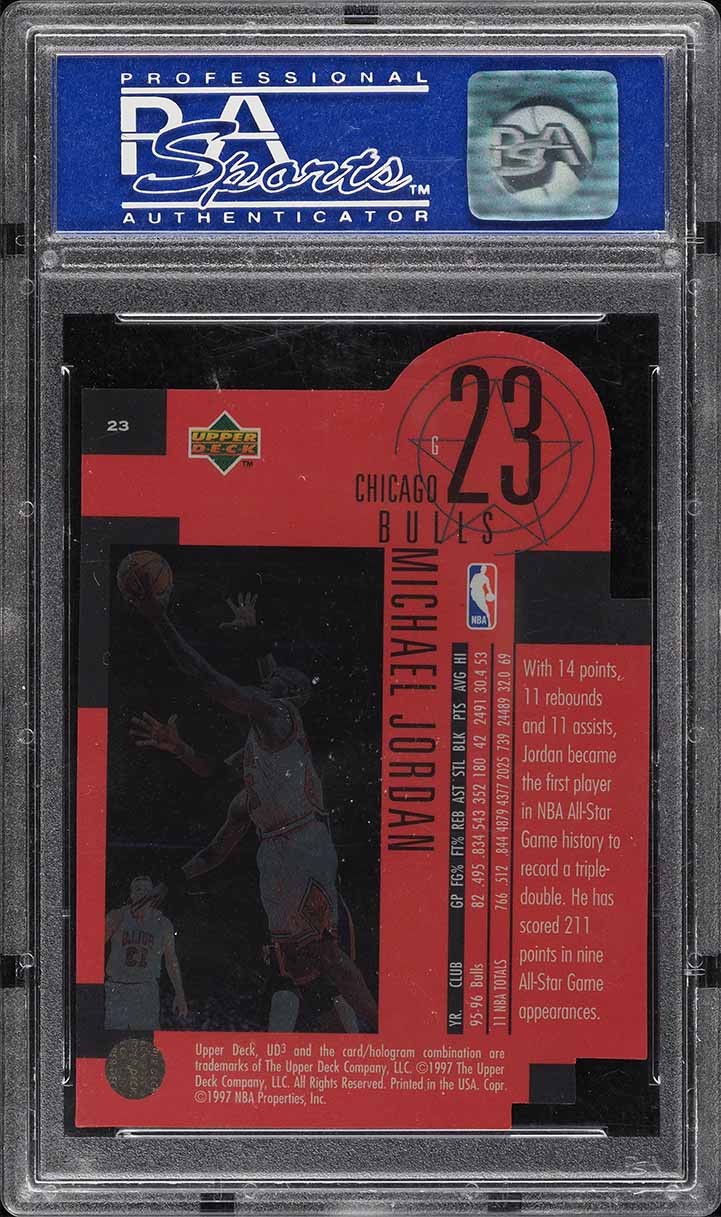 1996 UD3 Basketball Michael Jordan #23 PSA 10 GEM MINT