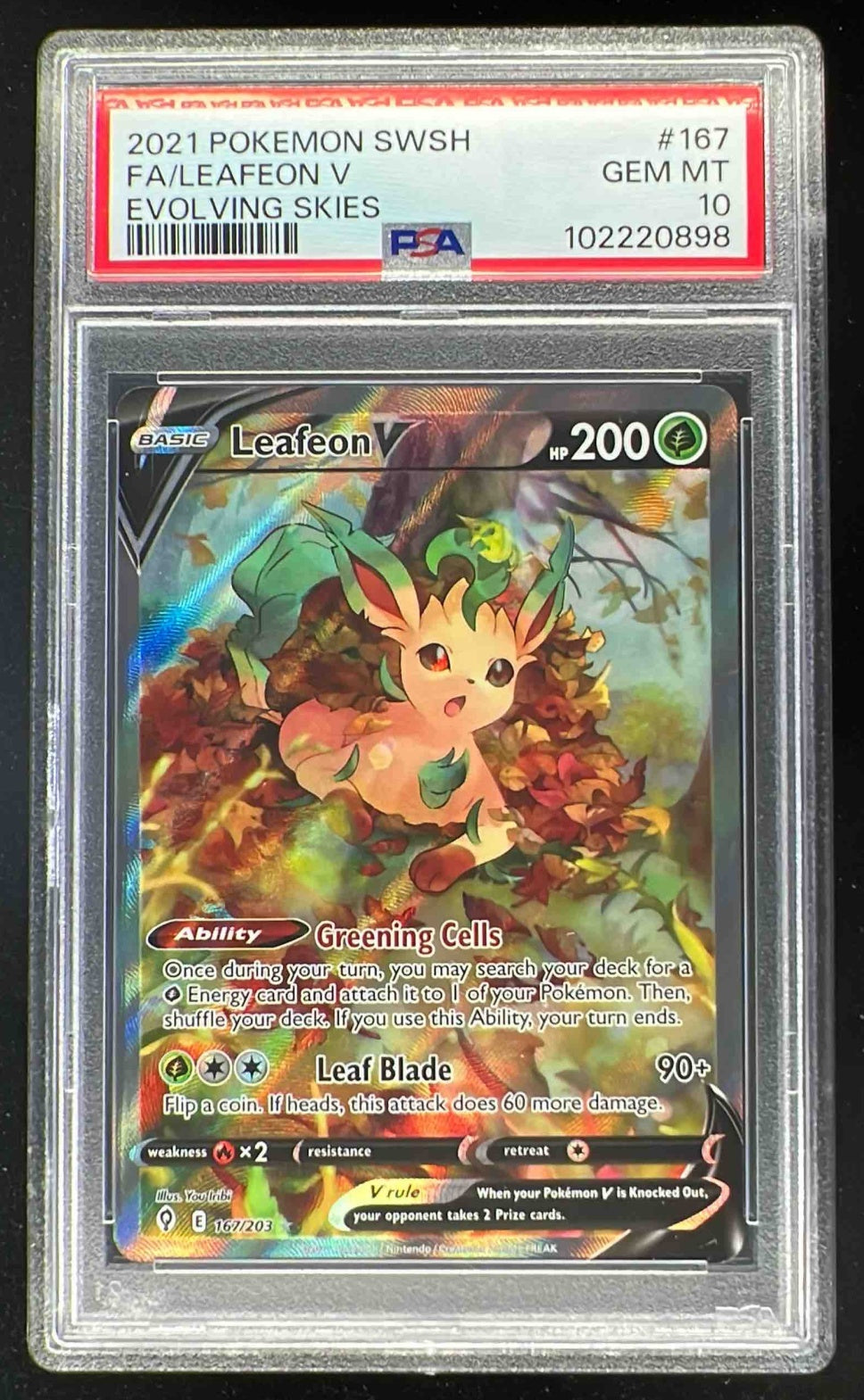 2021 Pokemon Japanese Sword & Shield Eevee Heroes Full Art Leafeon