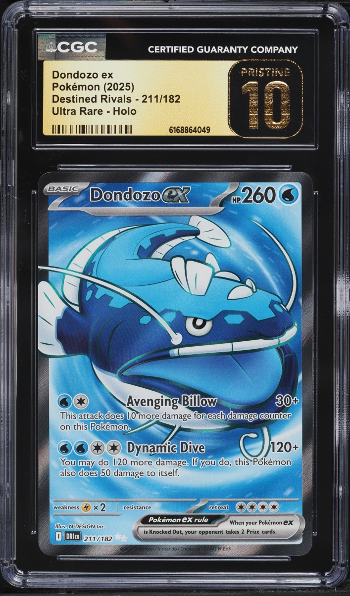 2025 Pokemon Scarlet & Violet Destined Rivals Full Art Dondozo Ex #211 CGC 10 PRISTINE