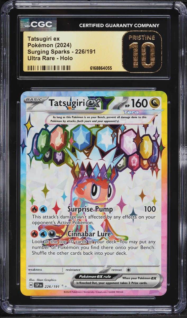 2024 Pokemon Scarlet & Violet Surging Sparks Full Art Tatsugiri Ex #226 CGC 10 PRISTINE