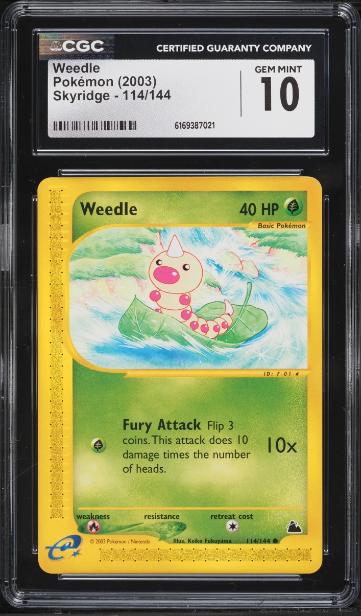 2003 Pokemon Skyridge Weedle #114 CGC 10 GEM MINT