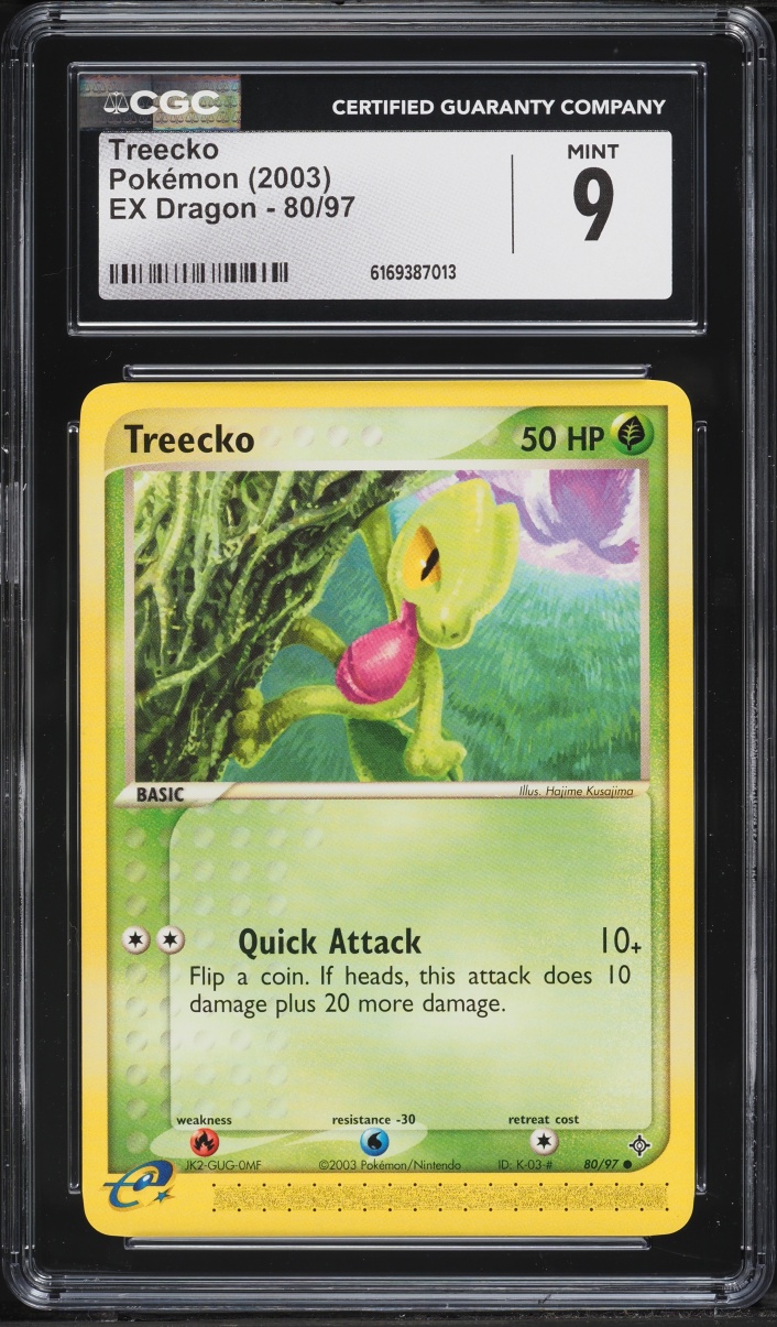 2003 Pokemon Ex Dragon Treecko #80 CGC 9 MINT