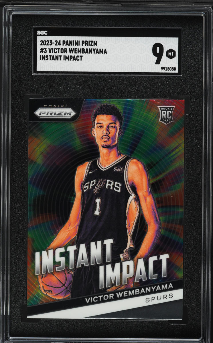 2023 Panini Prizm Instant Impact Victor Wembanyama ROOKIE #3 SGC 9 MINT