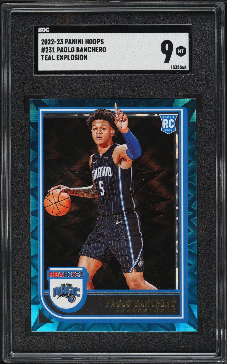 2022 Hoops Teal Explosion Paolo Banchero ROOKIE #231 SGC 9 MINT