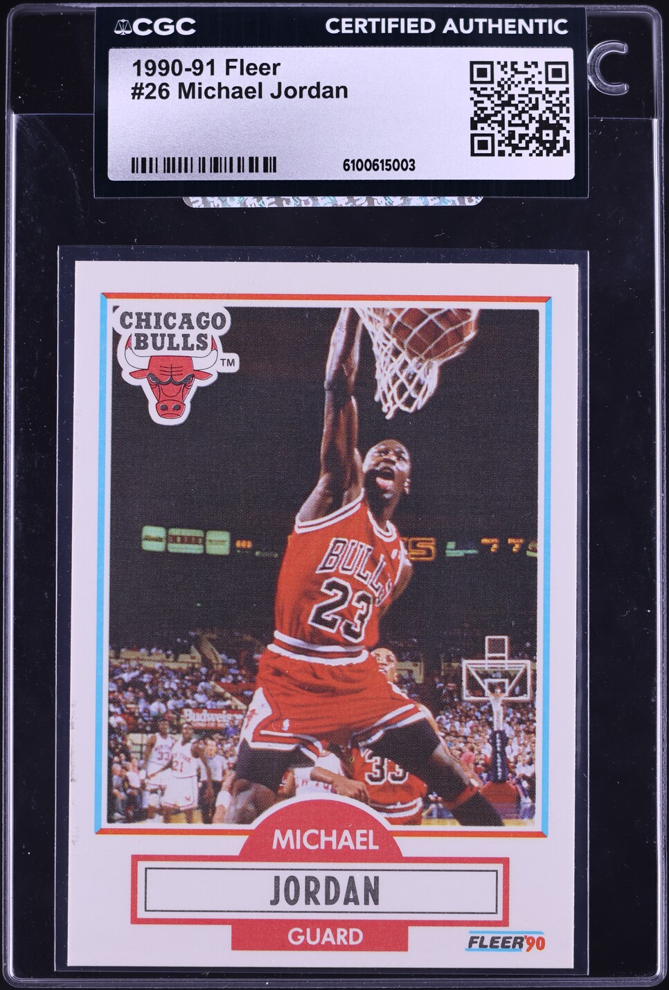 1990 Fleer Basketball Michael Jordan #26 CGC AUTH