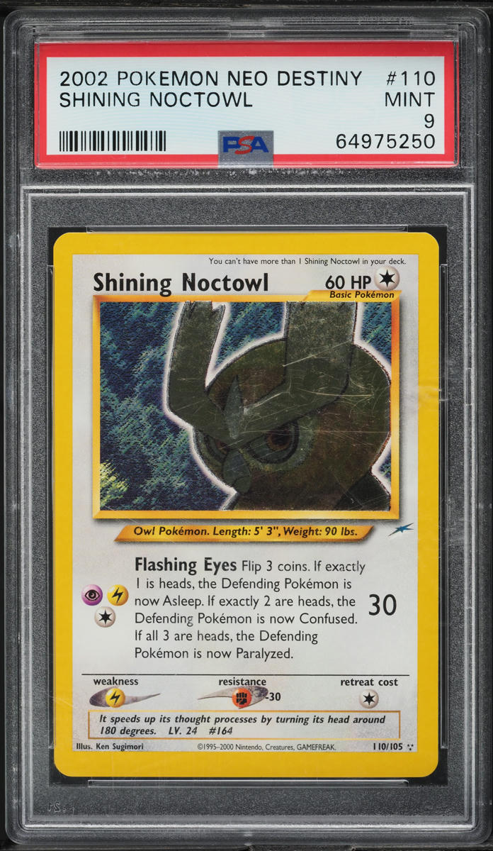 2002 Pokemon Neo Destiny Shining Noctowl #110 PSA 9 MINT