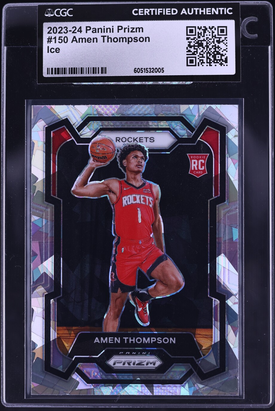 2023 Panini Prizm Ice Amen Thompson ROOKIE #150 CGC AUTH