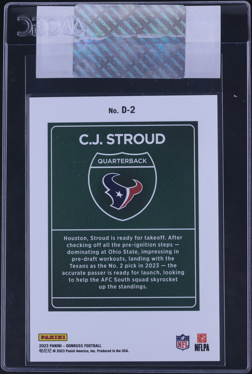 2023 Donruss Downtown C.J. Stroud ROOKIE #D-2 CGC AUTH