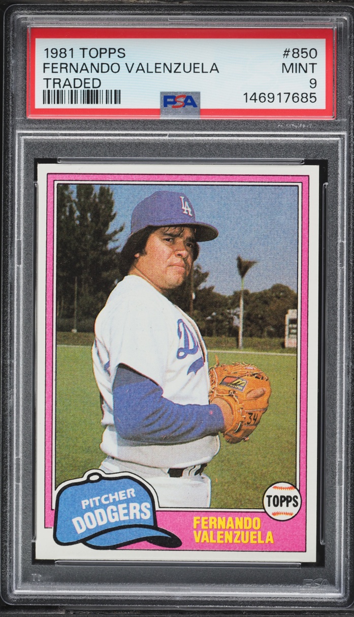 1981 Topps Traded Fernando Valenzuela ROOKIE #850 PSA 9 MINT