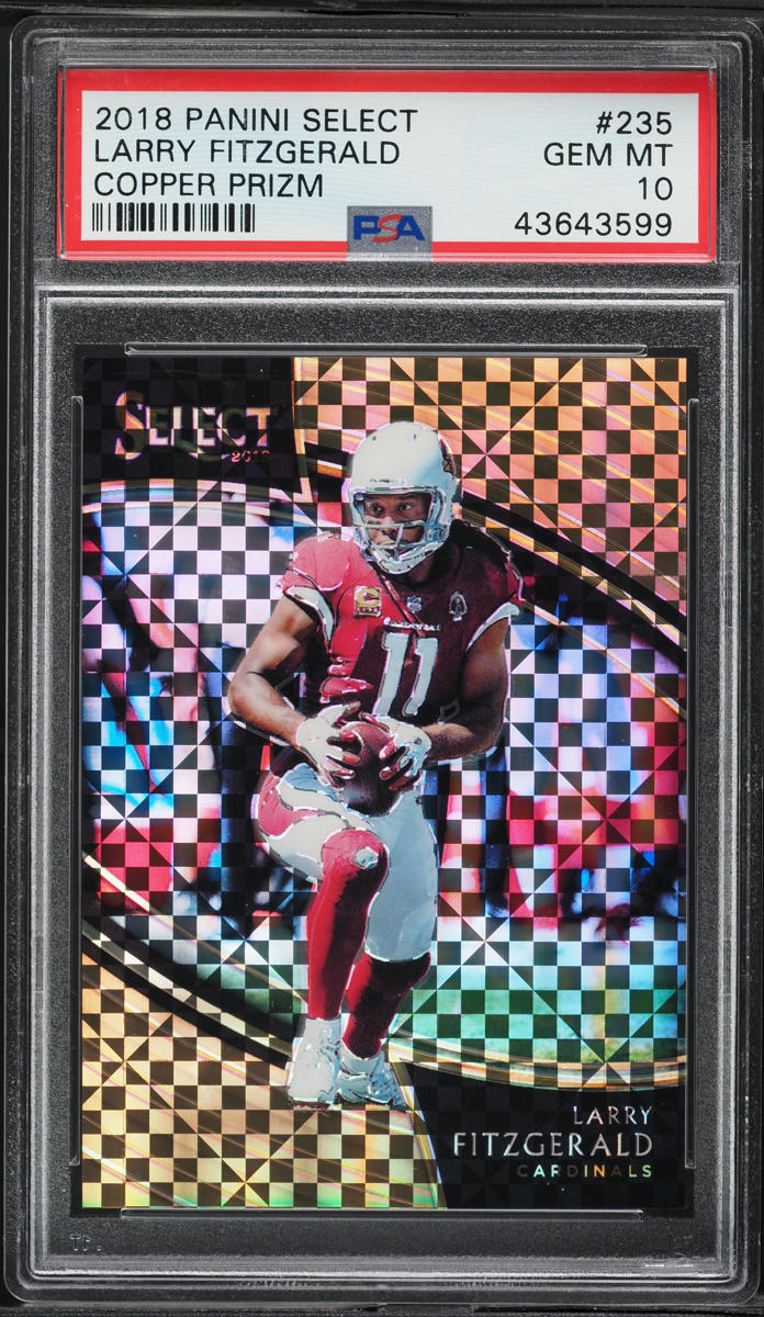 2018 Select Field Level Copper Prizm Larry Fitzgerald /75 #235 PSA 10 GEM MINT