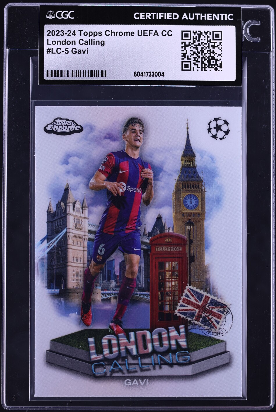 2023 Topps Chrome UEFA Club Competitions London Calling Gavi #LC-5 CGC AUTH