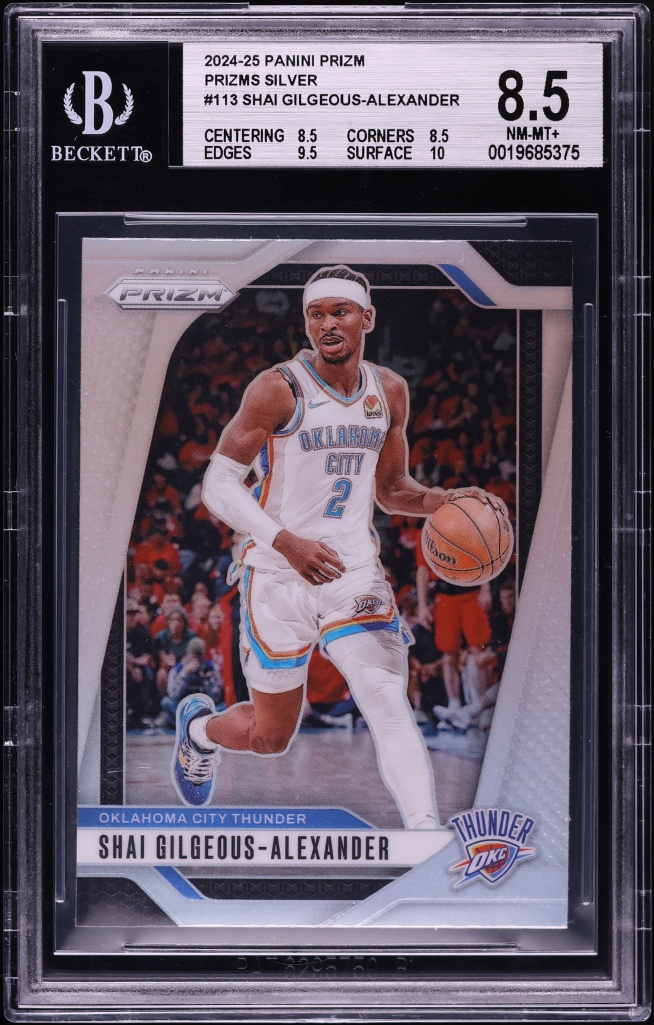 2024 Panini Prizm Silver Shai Gilgeous-Alexander #113 BGS 8.5 NM-MT+
