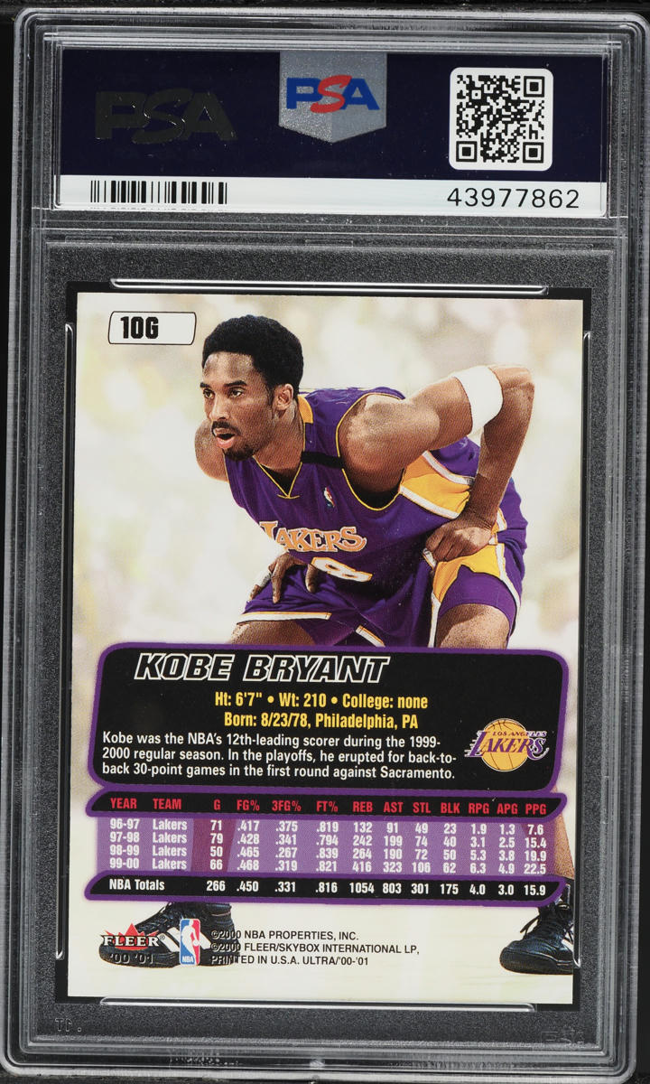 2000 Ultra Gold Medallion Kobe Bryant #10G PSA 10 GEM MINT