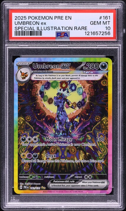 2025 Pokemon Scarlet & Violet Prismatic Evolutions SIR Umbreon EX