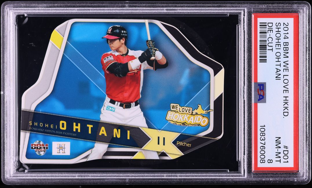 2014 BBM We Love Hokkaido Die-Cut Shohei Ohtani ROOKIE /100 #D01 PSA 8 NM-MT - Photo 1