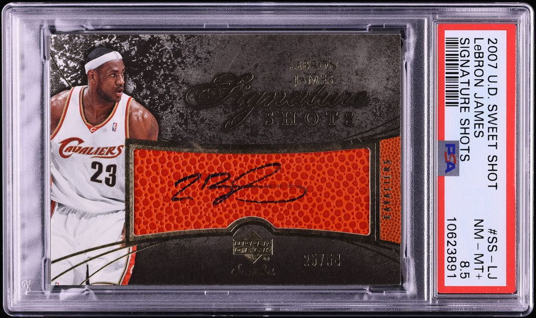 2007 Upper Deck Sweet Shot Signature LeBron James AUTO /54 #SS-LJ PSA 8.5 NM-MT+ - Photo 1
