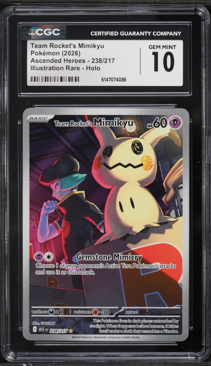 2026 Pokemon Mega Evolution Ascended Heroes IR Team Rocket's Mimikyu #238 CGC 10 GEM MINT