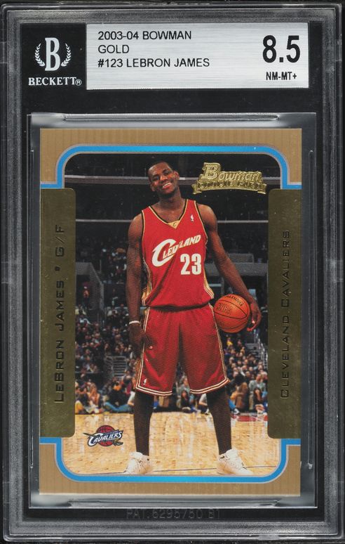 2003 Bowman Rookies & Stars Gold LeBron James ROOKIE #123 PSA 7.5