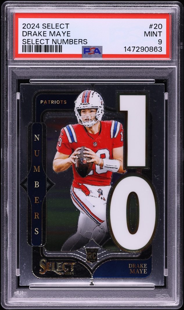 2024 Select Numbers Drake Maye ROOKIE #20 PSA 9 MINT