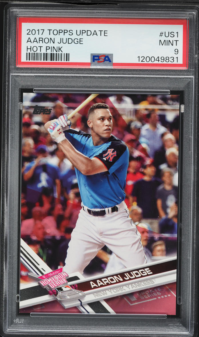 2017 Topps Update Hot Pink Aaron Judge ROOKIE /50 #US1 PSA 9 MINT