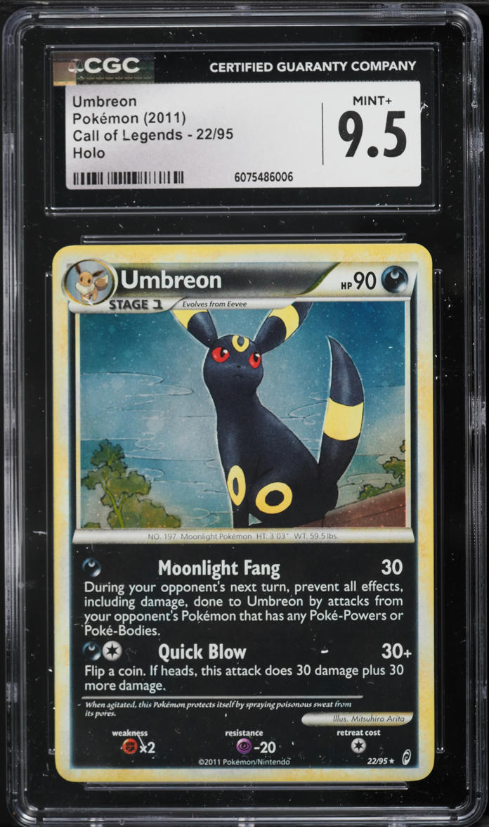 2011 Pokemon Call Of Legends Holo Umbreon #22 CGC 9.5 MINT+
