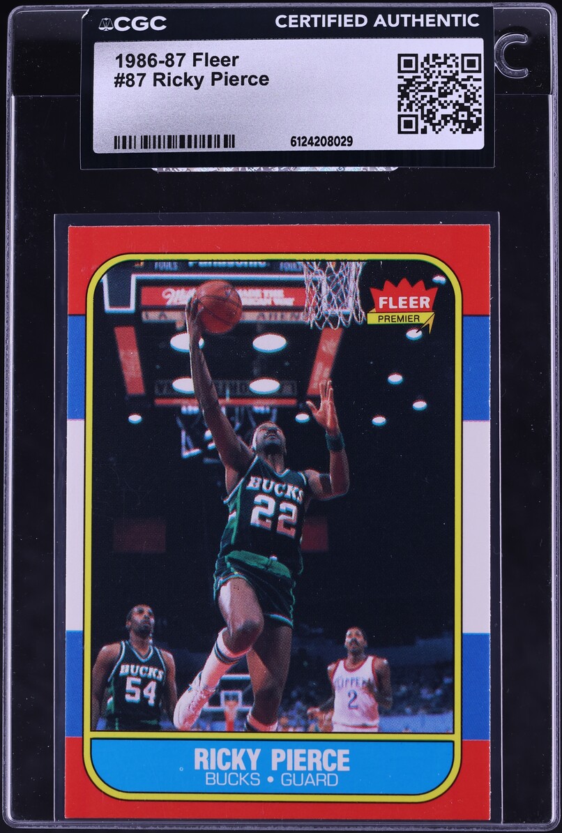 1986 Fleer Basketball Ricky Pierce #87 CGC AUTH