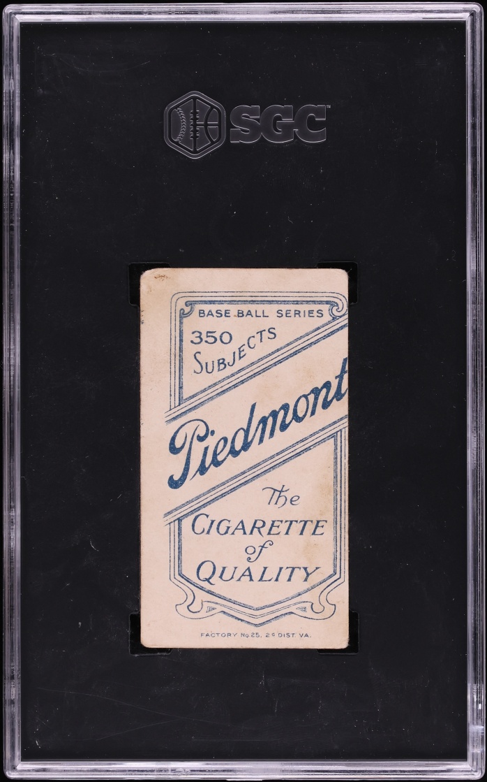 1909-11 T206 Hal Chase PORTRAIT, PINK BACKGROUND, PIEDMONT SGC 2.5 GD+