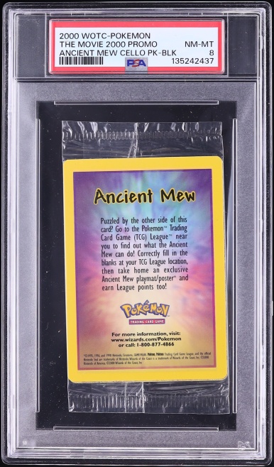 2000 Pokemon The Movie Promo Cello Pack Ancient Mew PSA 8 NM-MT