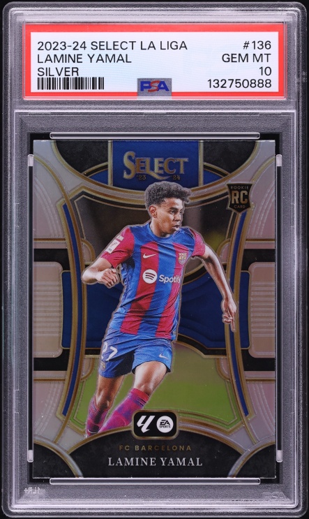 2023 Select La Liga Mezzanine Silver Lamine Yamal ROOKIE #136 PSA 10 GEM MINT