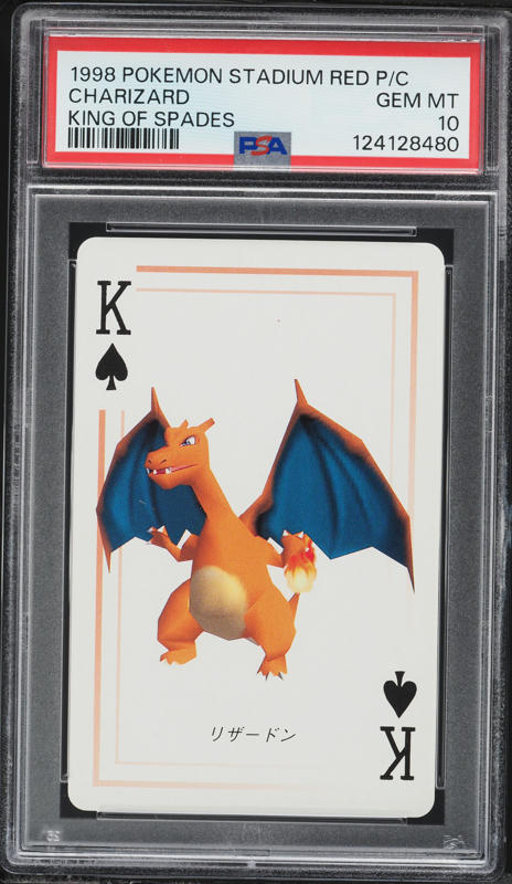 1998 Pokemon Japanese Blue Playing Cards Charizard #006 PSA 9 MINT