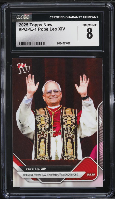 BOSS トランプ 2025 Topps Now Superfractor Pope Leo XIV 1/1 #POPE-1 CGC 9