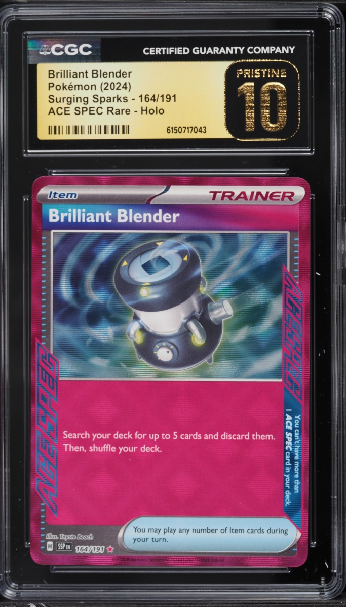 2024 Pokemon Scarlet & Violet Surging Sparks Ace Spec Brilliant Blender #164 CGC 10 PRISTINE