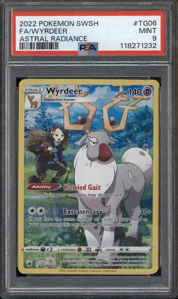 2022 Pokemon Sword & Shield Astral Radiance #TG06 Full Art Wyrdeer PSA 9