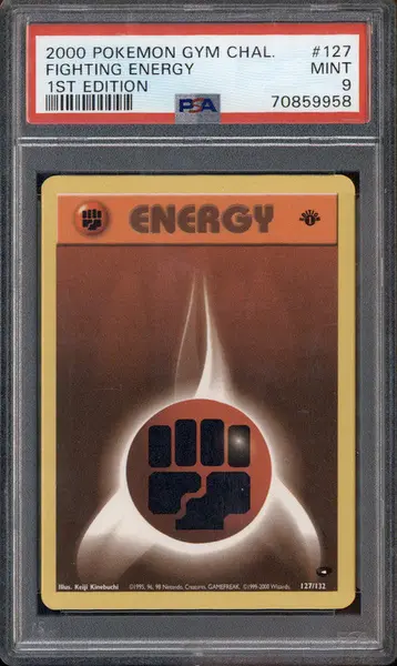 2000 Pokemon Gym Challenge 1st Edition #127/132 Fighting Energy PSA 9