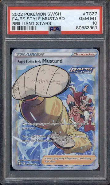 2022 Pokemon Sword & Shield Brilliant Stars Full Art Rs Style Mustard PSA 10